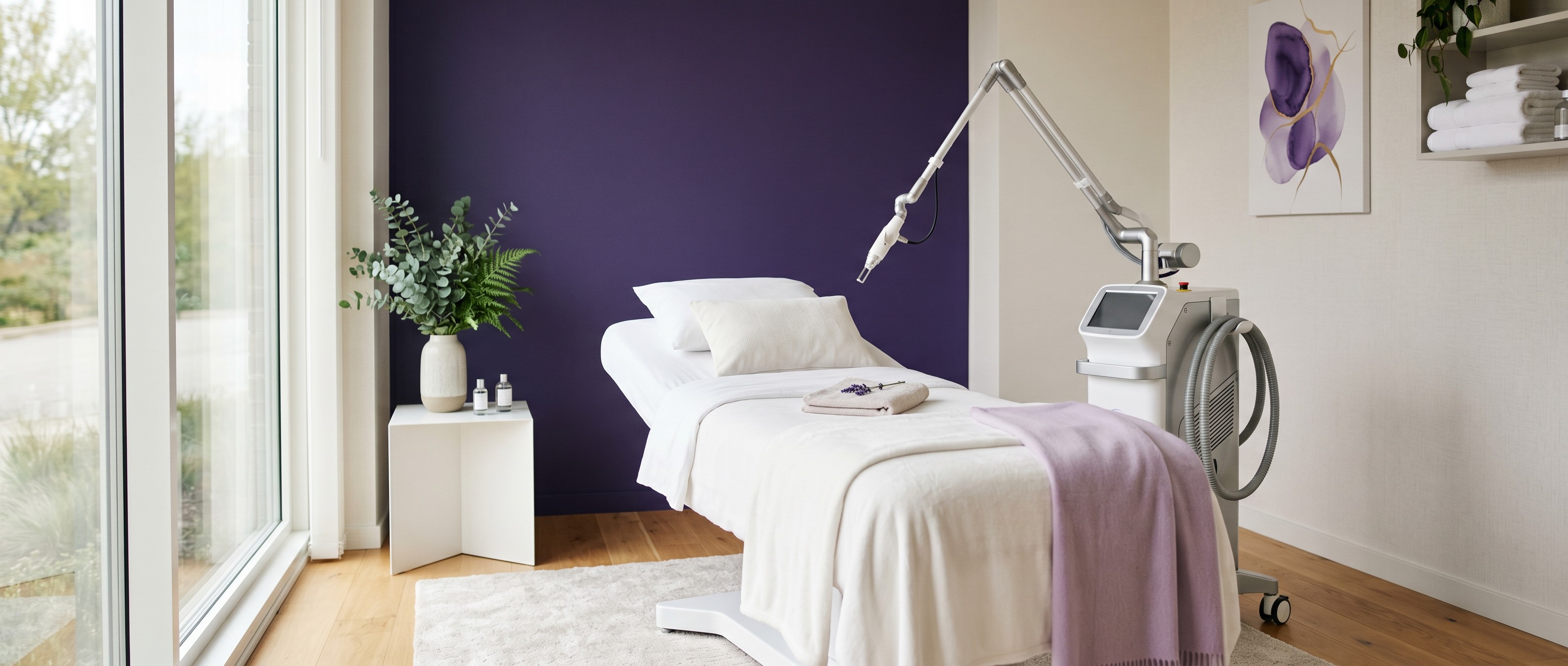 Tattoo removal clinic treatment room